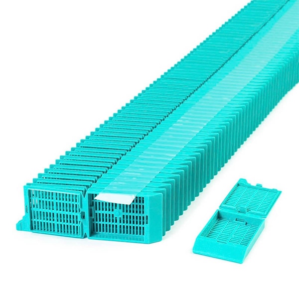 One Piece Tissue Cassette, aqua